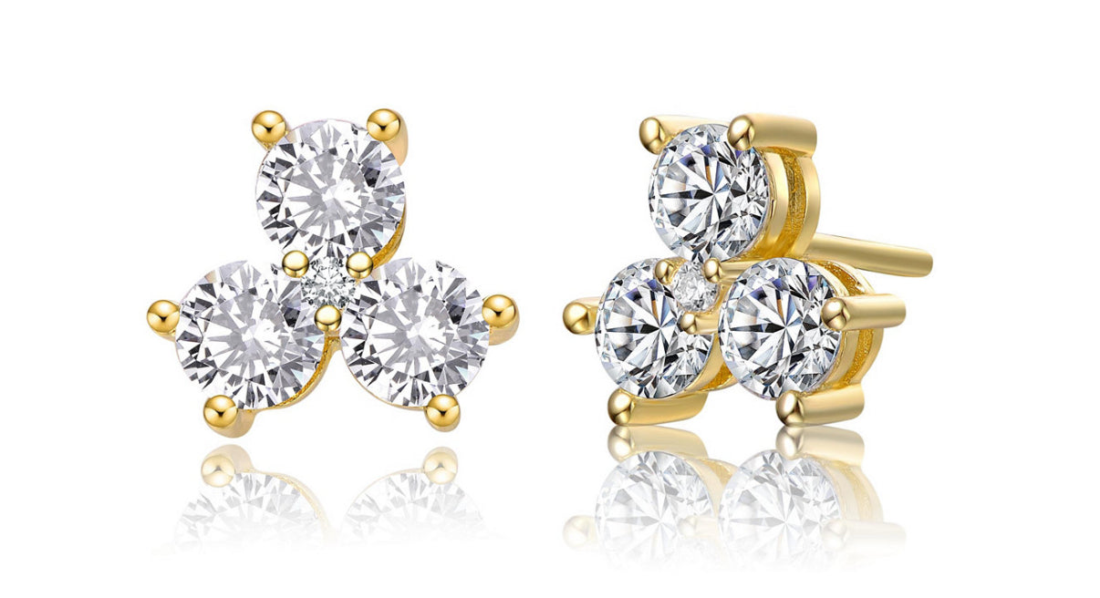 Pendientes de Plata Chapado en Oro de 14 Quilates