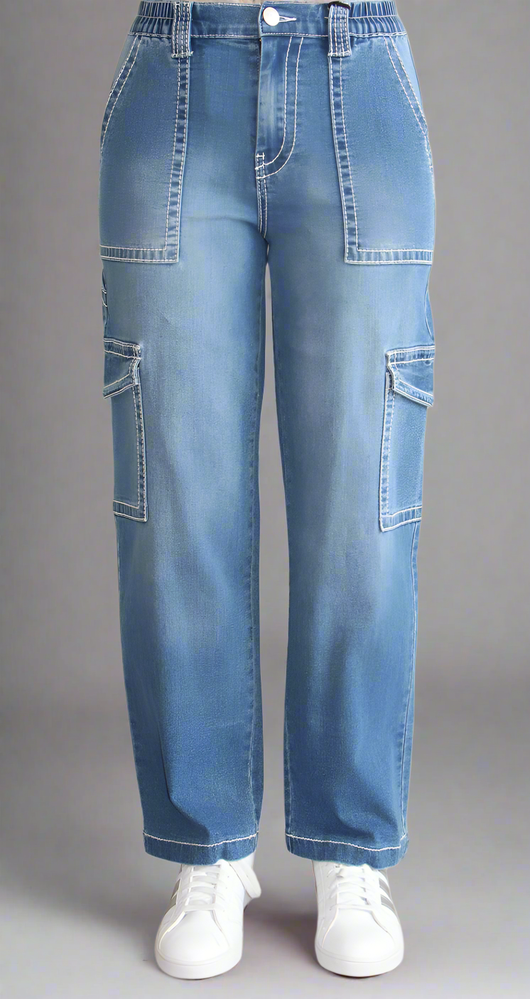 Pantalón de Mezclilla Cargo Talla L