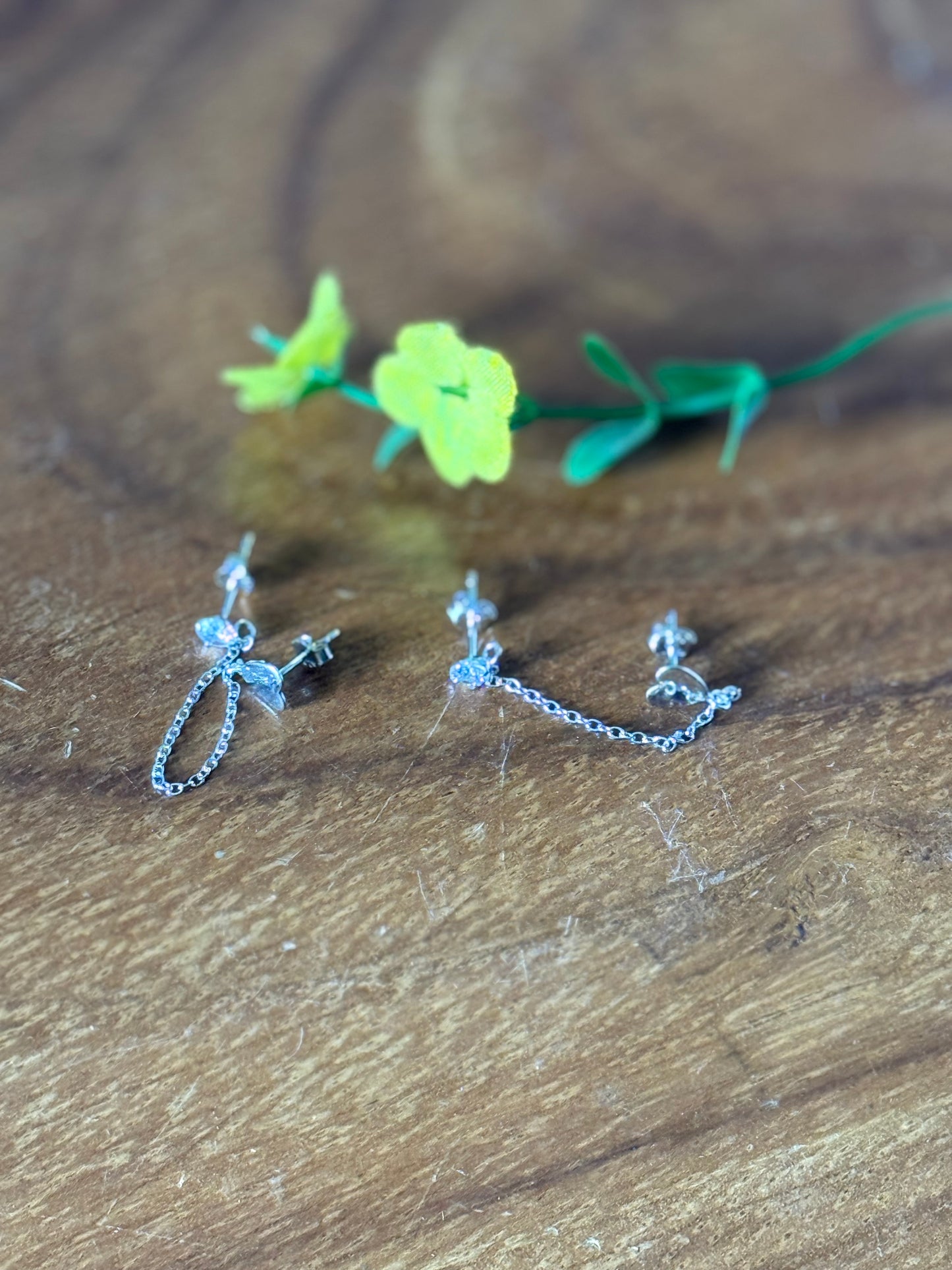 Pendientes de Plata Chapado en Oro