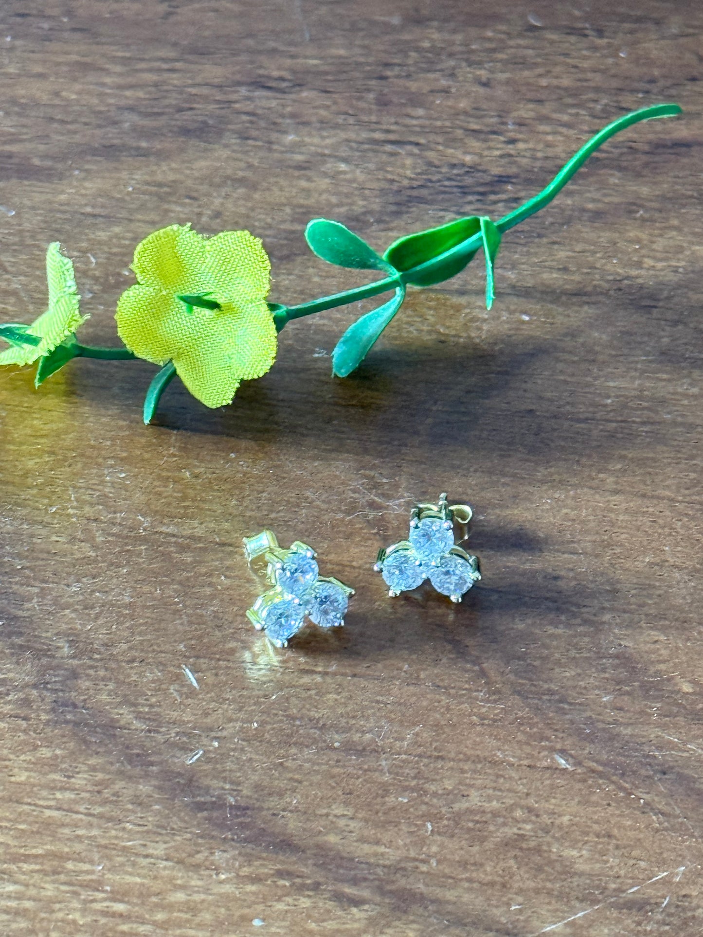 Pendientes de Plata Chapado en Oro de 14 Quilates
