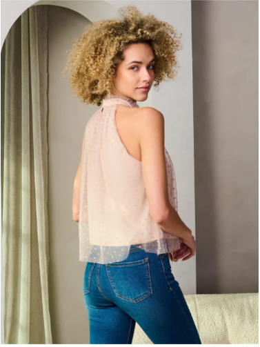 Top Sin Mangas de Cuello Alto